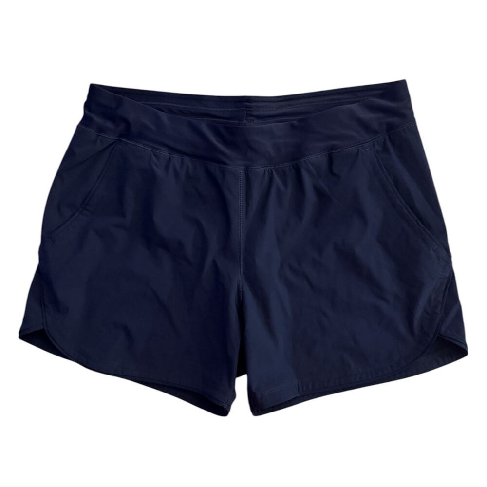 Lands’ End Women’s Sunshade UPF 50 Board Swim Shorts 5" Deep Sea Navy Size 16